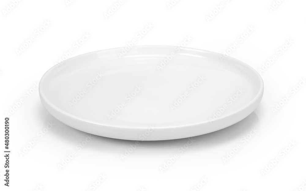 White empty plate isolated on white background with clipping path. White empty plate isolated on white background with clipping path.