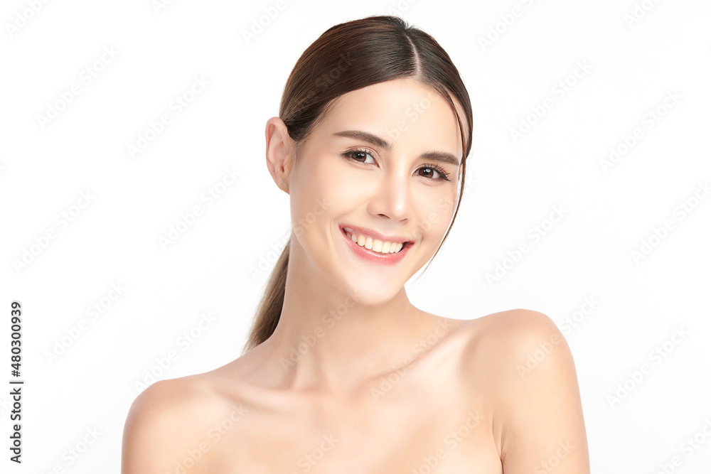 Beautiful young asian woman with clean fresh skin on white background, Face care, Facial treatment, Cosmetology, beauty and spa, Asian women portrait. Beautiful young asian woman with clean fresh skin on white background, Face care, Facial treatment, Cosmetology, beauty and spa, Asian women portrait.