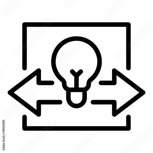Critical think icon outline vector. Business skill. Human mental
