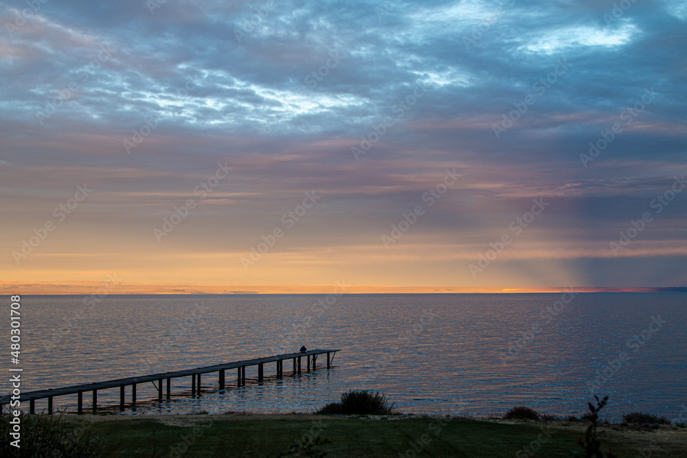 sunset over the sea