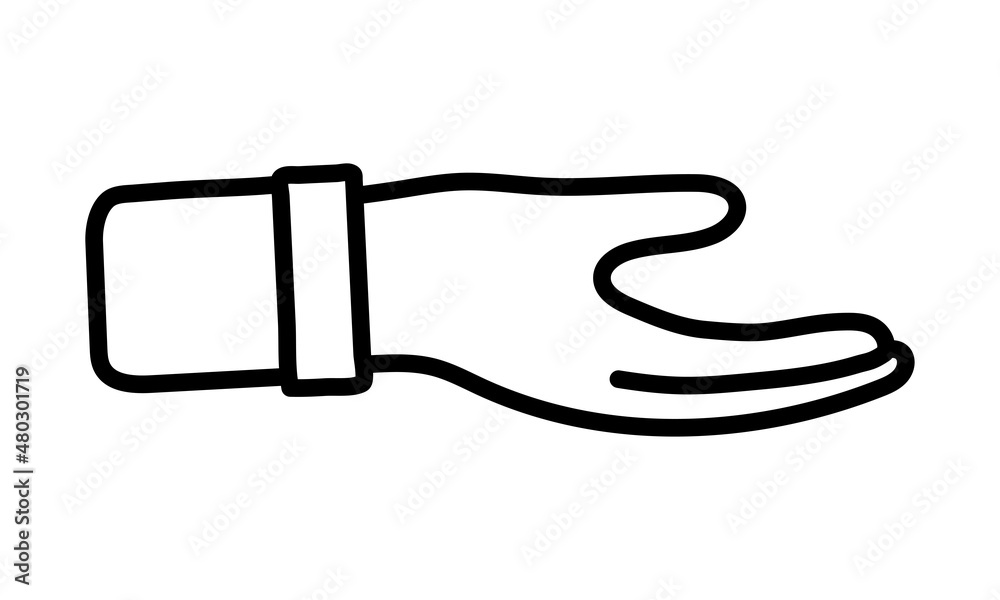 Fototapeta premium receiving hand icon