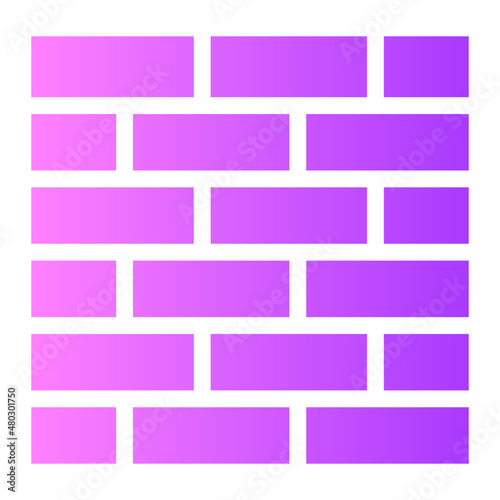 bricks wall gradient icon