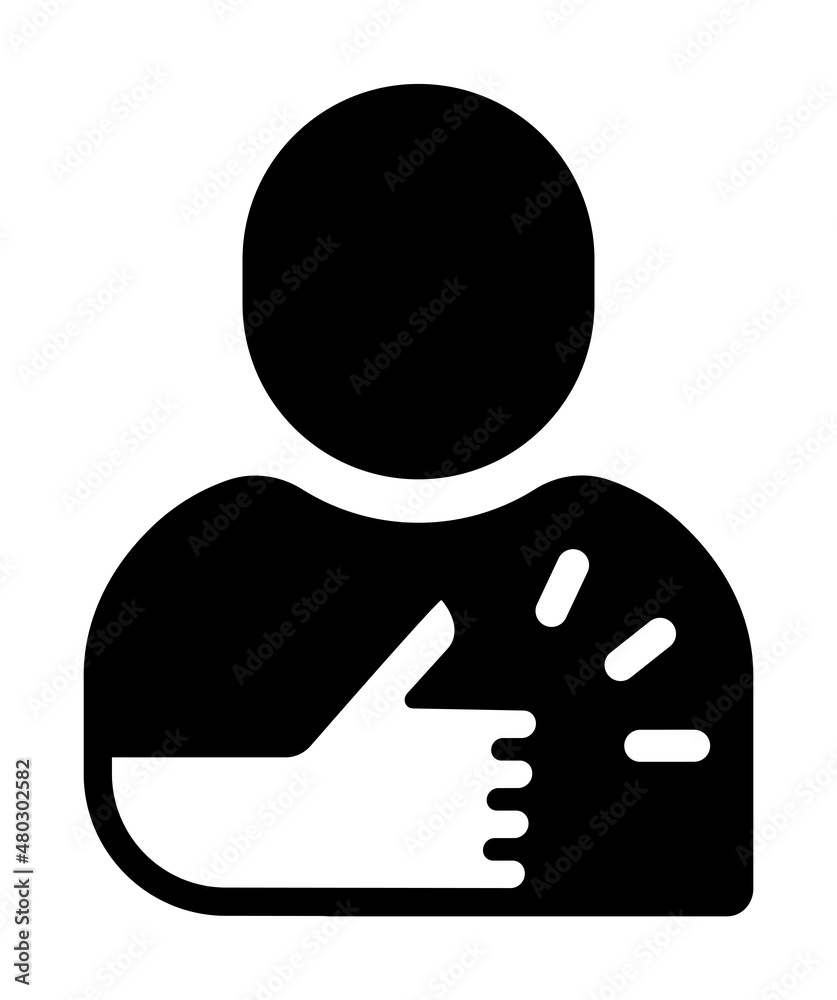Silhouette person vector icon illustration | OK, good, thumb up Silhouette person vector icon illustration | OK, good, thumb up