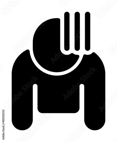 Silhouette person vector icon illustration  | sad, despair, discouragement