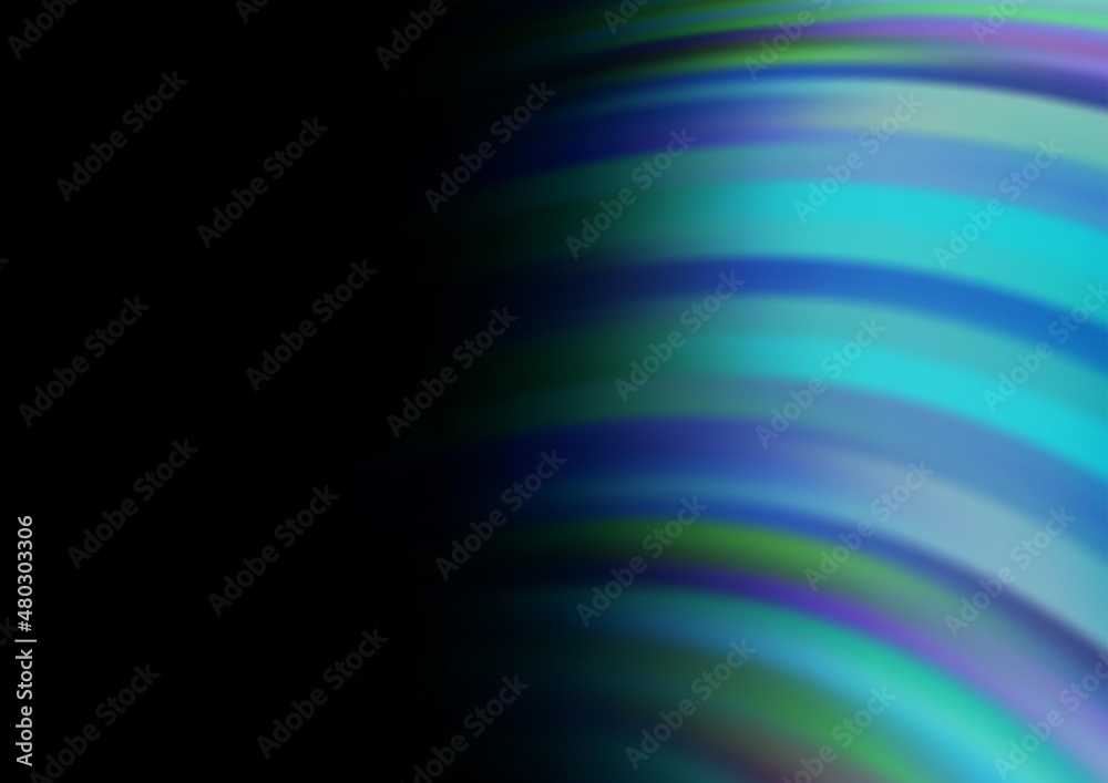 Fototapeta premium Dark BLUE vector background with lava shapes.