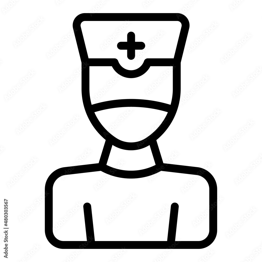 Clinic nurse icon outline vector. Care person. Help care Clinic nurse icon outline vector. Care person. Help care