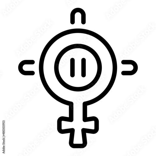 Woman menopause icon outline vector. Hormone health. Female balance