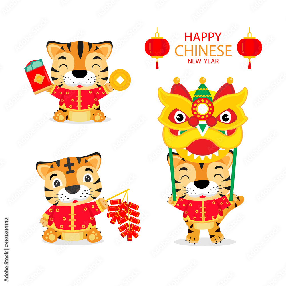 Fototapeta premium Chinese new year 2022, year of the tiger.