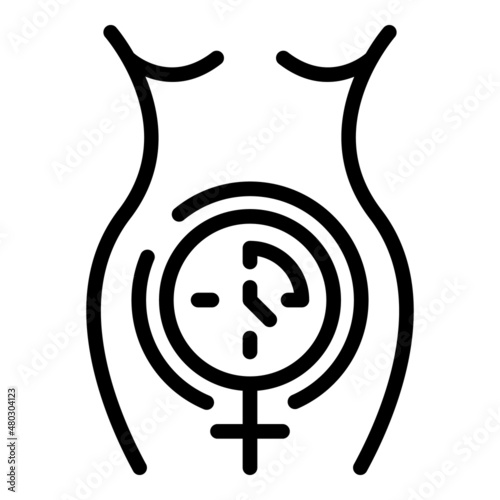 Gynecology menopause icon outline vector. Woman hormone. Female health