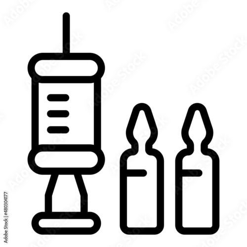 Gynecology syringe icon outline vector. Female health. Woman menopause