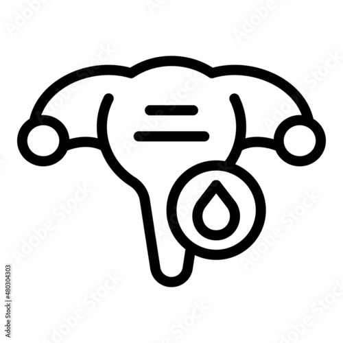 Female ovary icon outline vector. Woman menopause. Balance health