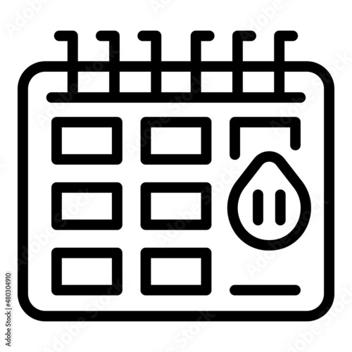 Calendar menopause icon outline vector. Gynecology symptoms. Health balance