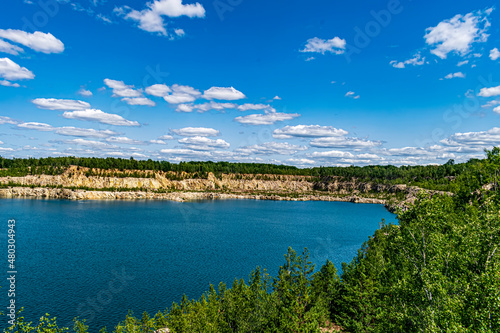 landscape with lake and blue sky © Костянтин Вєркєєв