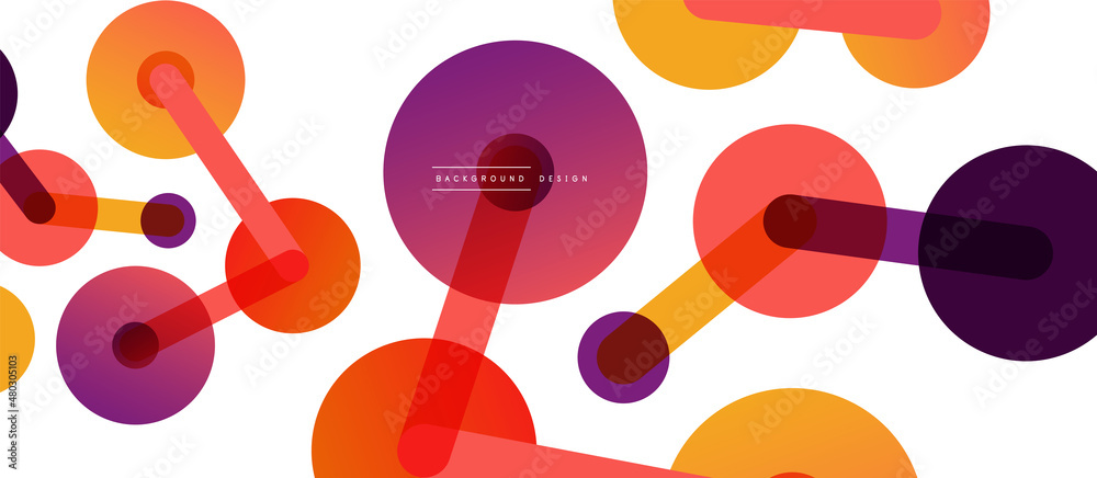 Abstract background. Round dots connected by lines. Trendy techno business template for wallpaper, banner, background or landing Abstract background. Round dots connected by lines. Trendy techno business template for wallpaper, banner, background or landing