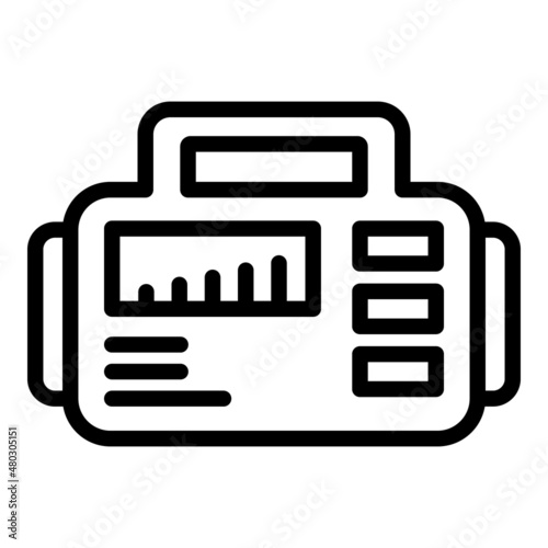 Medical oxygen concentrator icon outline vector. Home equipment. Portable therapy