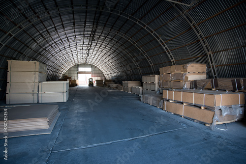 production hangar for product storage