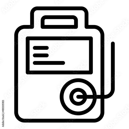 Oxygen device icon outline vector. Medical concentrator. Home therapy