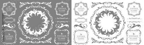 バレンタインデーのフレームデザイン。豪華でエレガントな装飾。アンティーク。ビンテージ。ゴージャス。エレガンス。