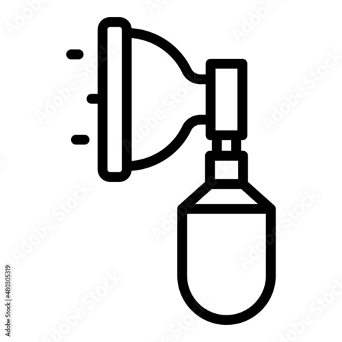 Nasal oxygen icon outline vector. Medical concentrator. Home equipment