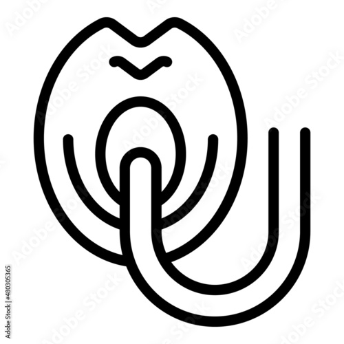 Oxygen mask icon outline vector. Medical concentrator. Home equipment