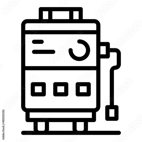 Oxygen concentrator icon outline vector. Medical equipment. Pulse tank