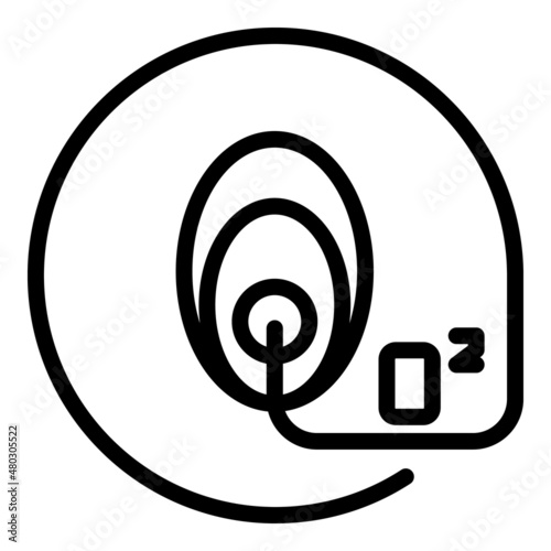 Oxygen new mask icon outline vector. Medical concentrator. Home equipment