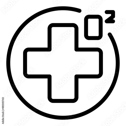 Medical oxygen icon outline vector. Portable therapy. Oximeter pulse