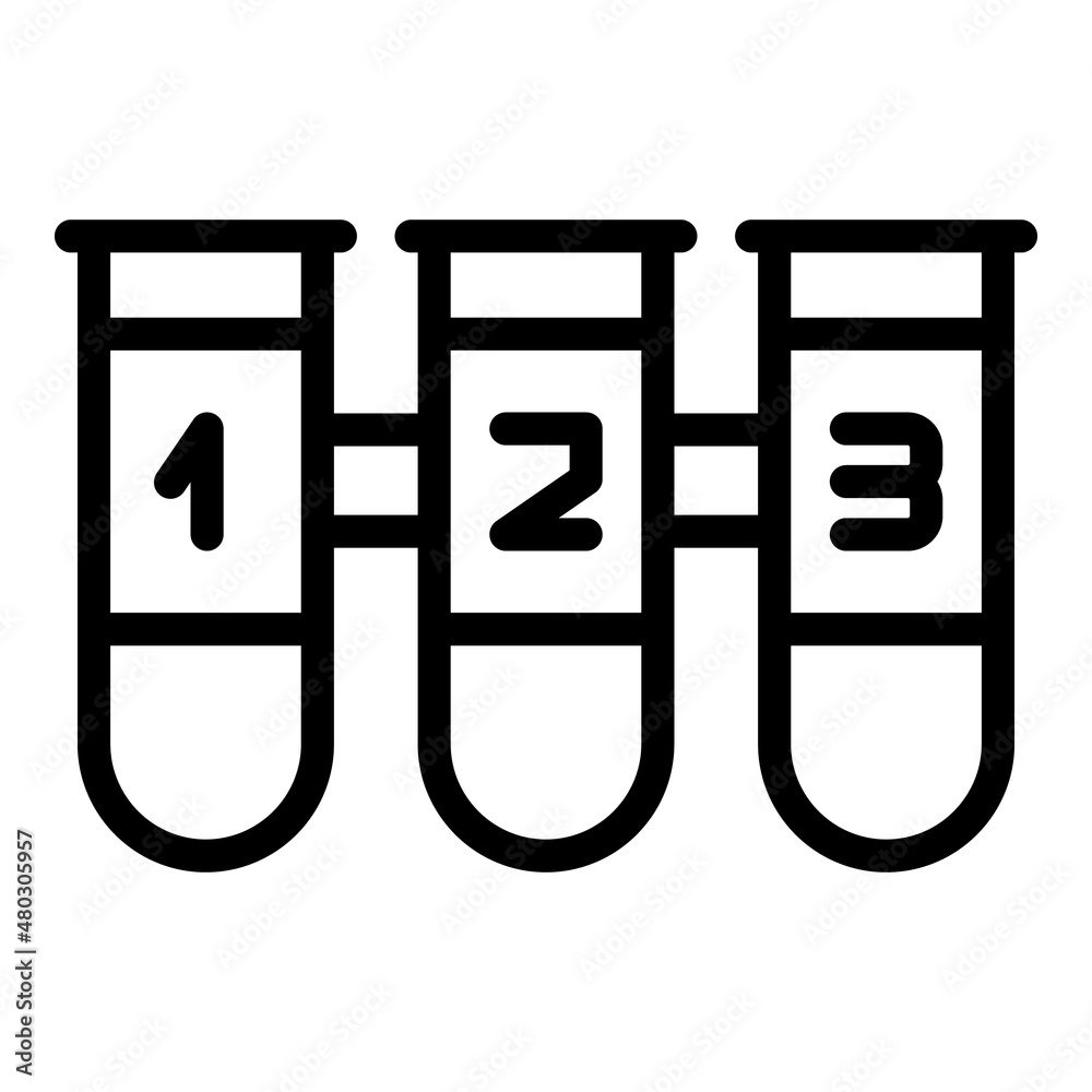 Medical test tube icon outline vector. Chemistry lab. Beaker blood Medical test tube icon outline vector. Chemistry lab. Beaker blood