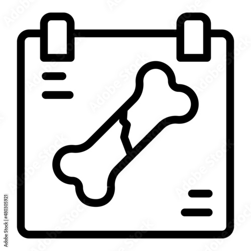 Bone fracture icon outline vector. Broken injury. Arm pain