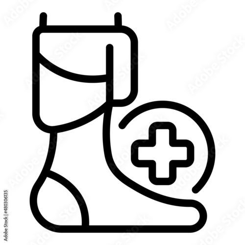 Sport man leg injury icon outline vector. Medical doctor. Therapy patient
