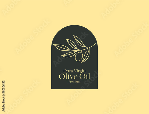 olive oil label design vector illustration 