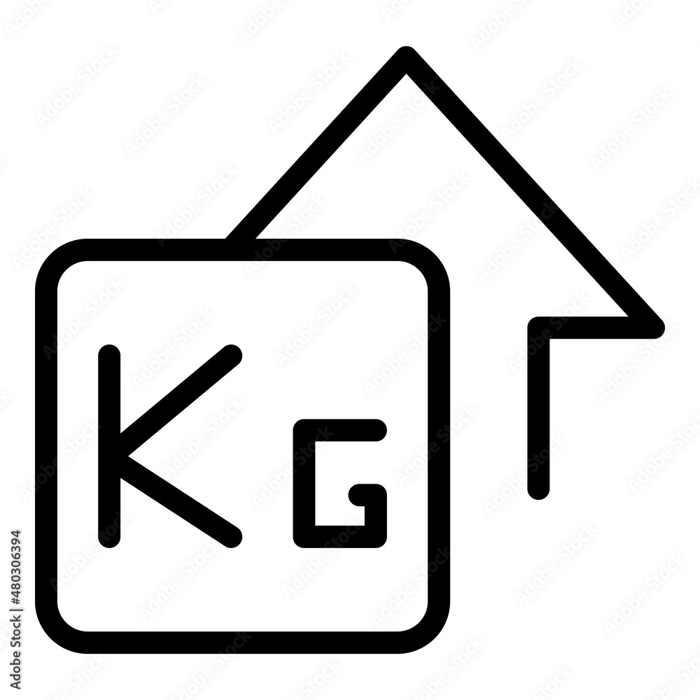 Weight up icon outline vector. Fat exercise. Woman diet Weight up icon outline vector. Fat exercise. Woman diet