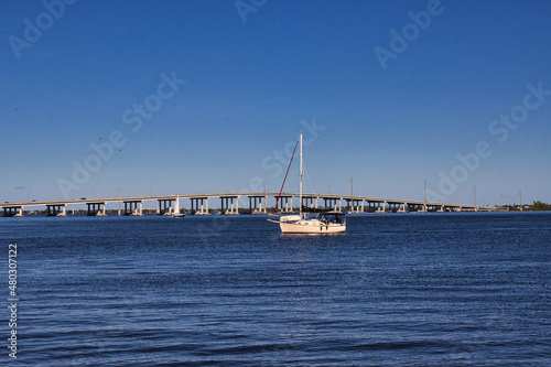 Enjoying a sunny winter day in Eau Gallie Florida on the waterfront © L. Paul Mann
