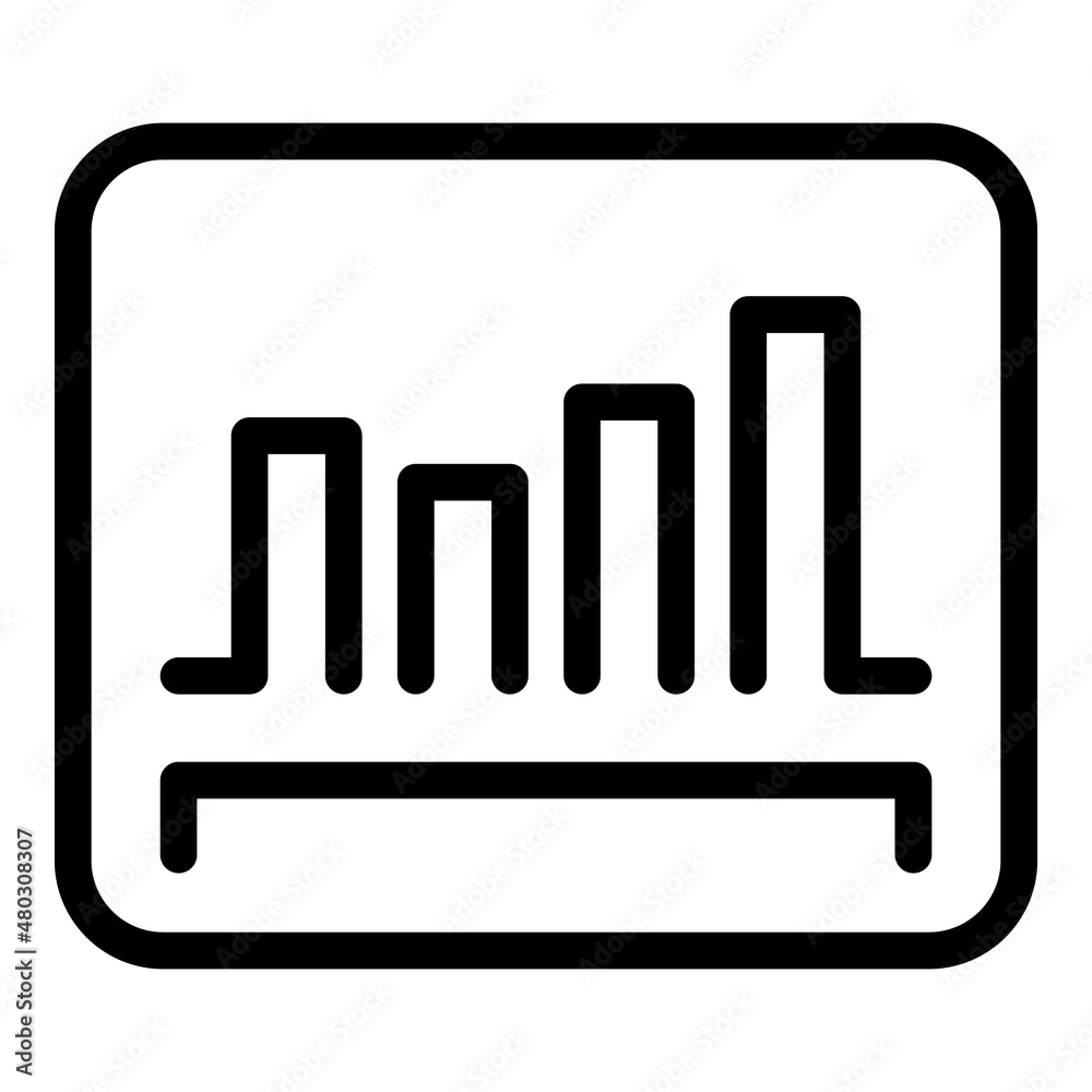 Graph data review icon outline vector. Economic result. Financial result Graph data review icon outline vector. Economic result. Financial result