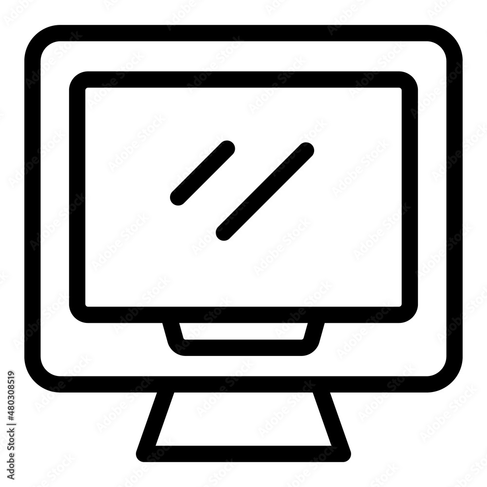 Monitor overview icon outline vector. Economic result. Data business Monitor overview icon outline vector. Economic result. Data business