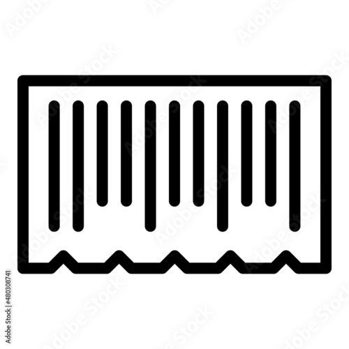 Promo bar code icon outline vector. App price. Offer money