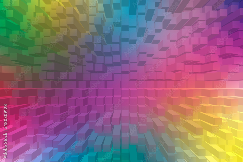 Vivid abstract background - Cubes