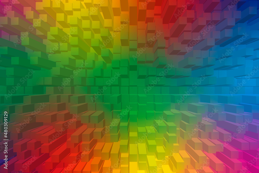 Vivid abstract background - Cubes