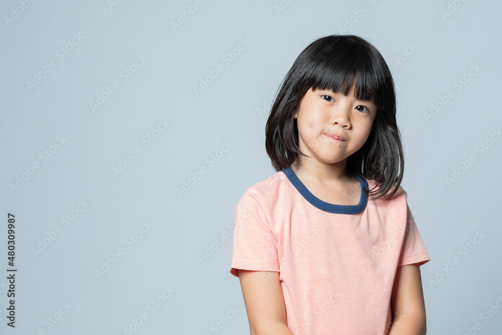 asian cute girl on white background, lovely kid asian cute girl on white background, lovely kid