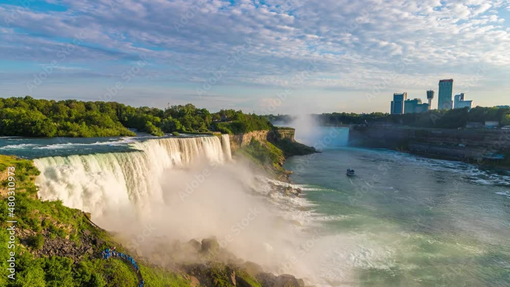 Uhd 4k Timelapse of American falls at Niagara falls, USA, from the American Side Uhd 4k Timelapse of American falls at Niagara falls, USA, from the American Side