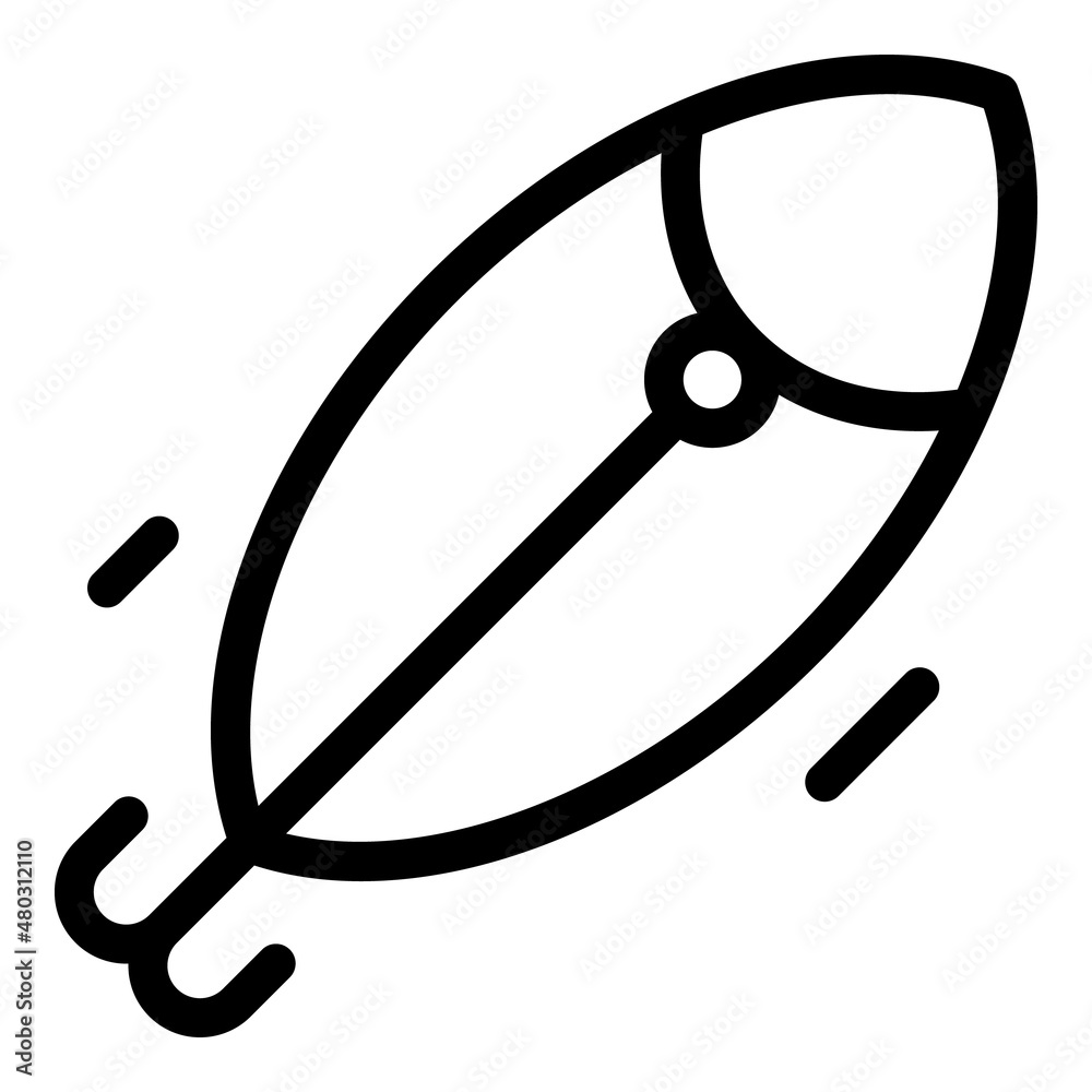 Ice fishing jig icon outline vector. Winter hole. Winter lake Ice fishing jig icon outline vector. Winter hole. Winter lake
