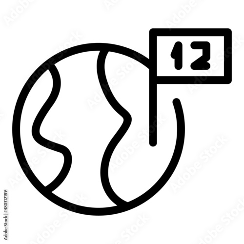 World time icon outline vector. Clock zone. Local global
