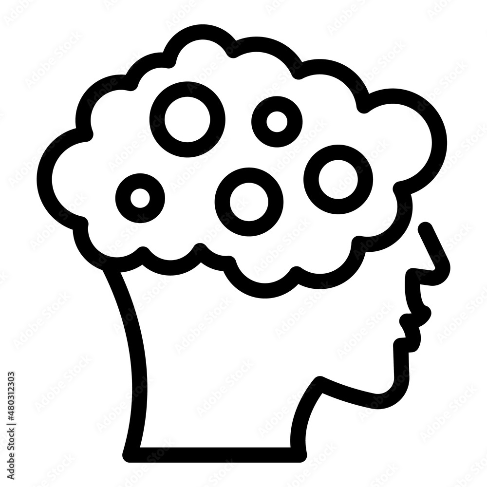 Check critical mind icon outline vector. Business think. Human mental Check critical mind icon outline vector. Business think. Human mental