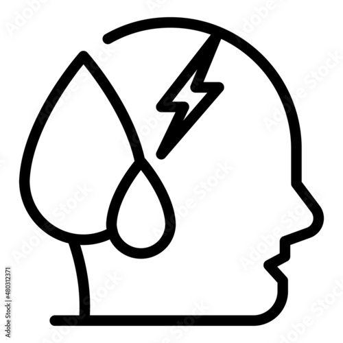 Behavior thinking icon outline vector. Think mind. Human mental
