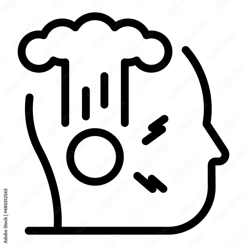 Obraz premium Talent thinking icon outline vector. Critical think. Mind skill