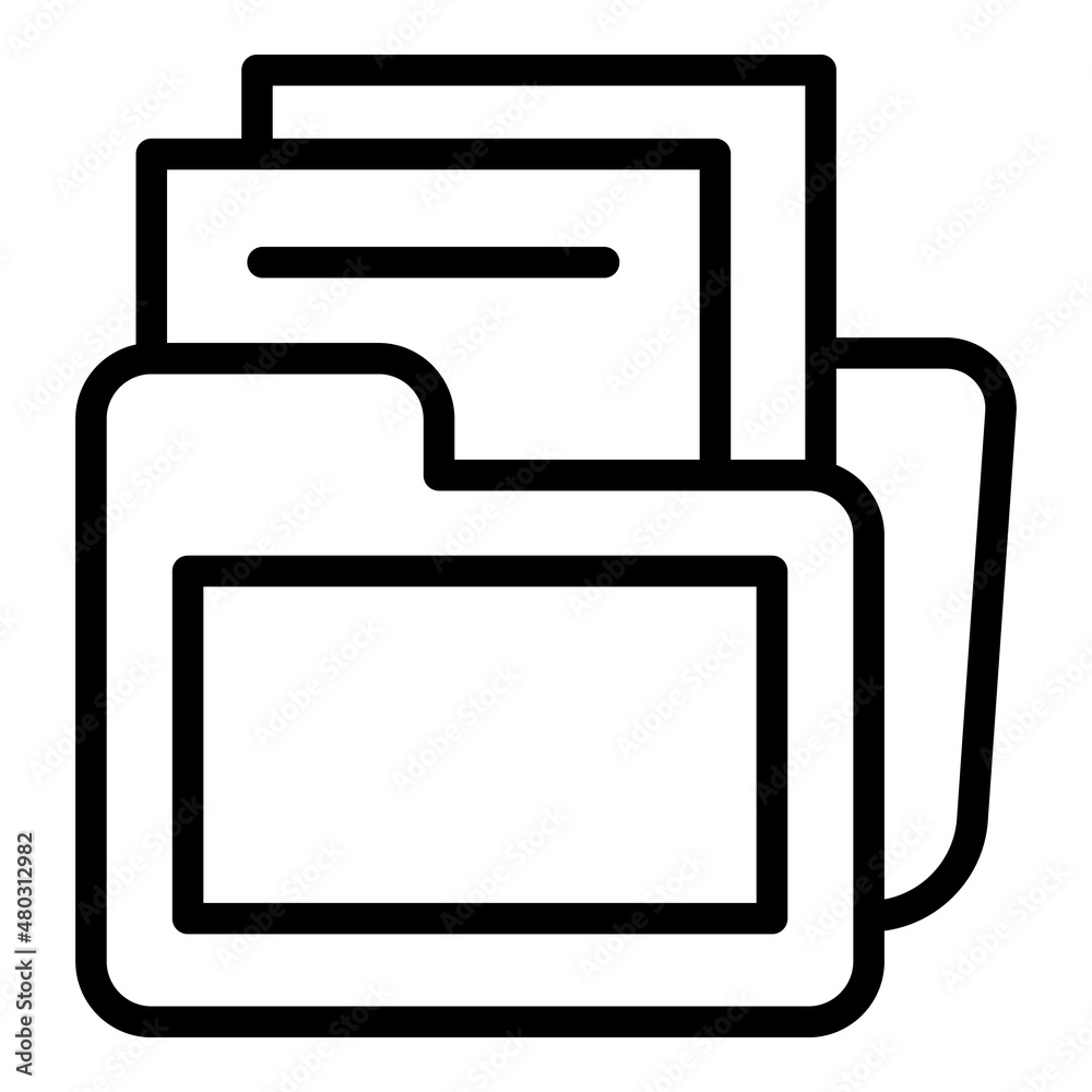 Confidence folder icon outline vector. Stress skills. Support effort Confidence folder icon outline vector. Stress skills. Support effort