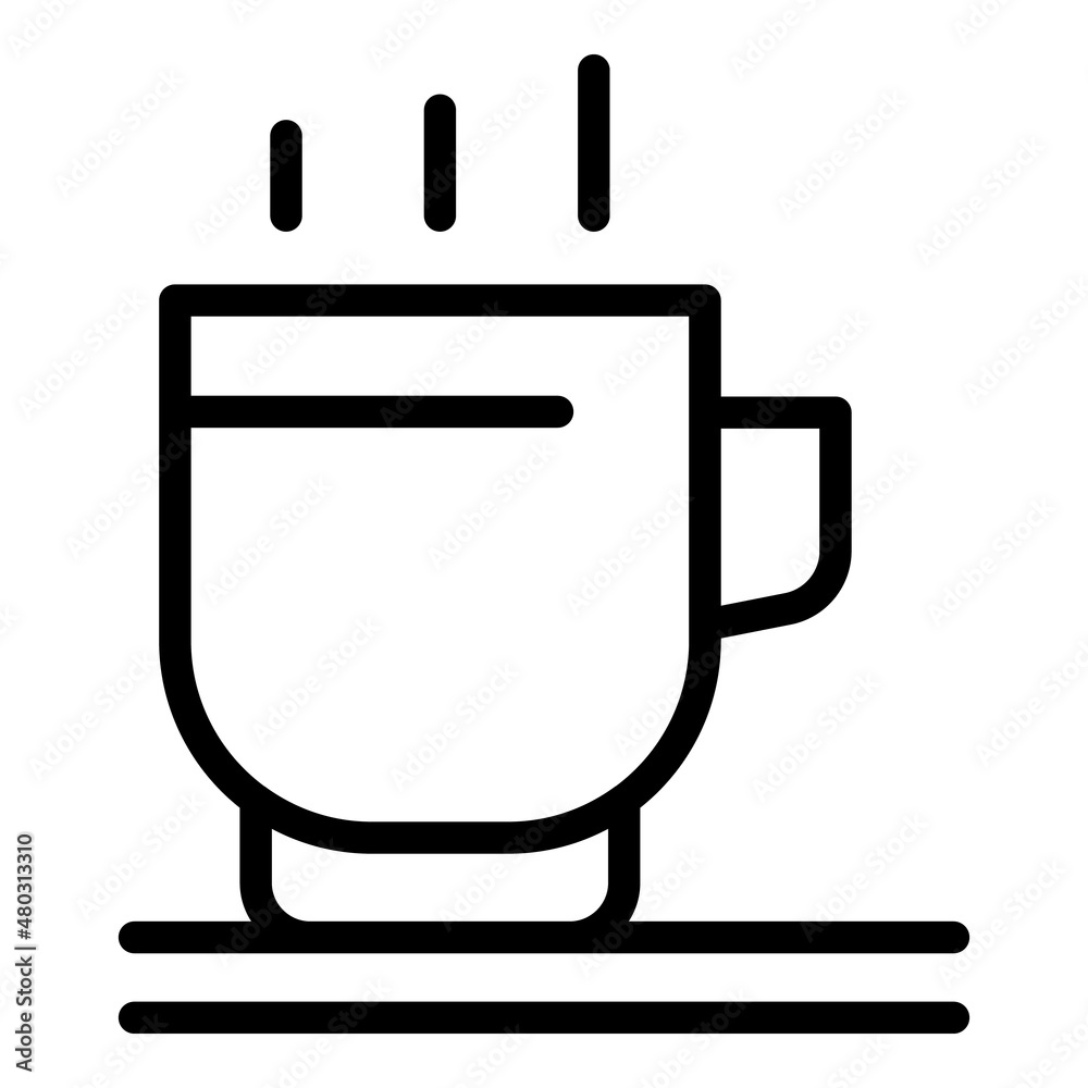 Hot cup coffee icon outline vector. Cafe mug. Cappuccino drink Hot cup coffee icon outline vector. Cafe mug. Cappuccino drink