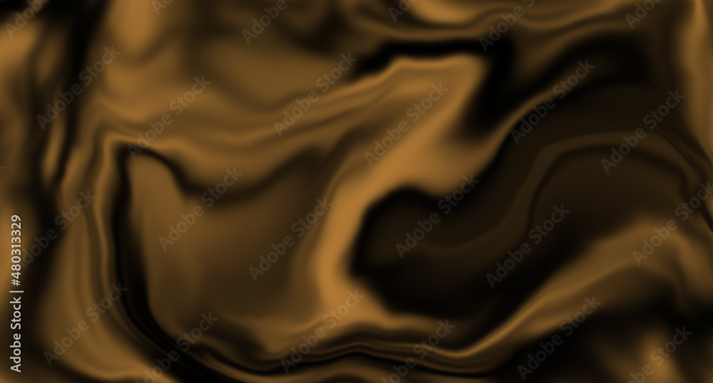 Black gold background. Illustration of fabric or paint streaks. Rich texture. Beautiful texture for backgrounds.