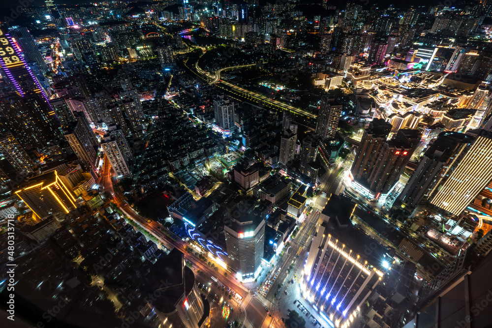 Night view of Shenzhen city, Guangdong Province, China Night view of Shenzhen city, Guangdong Province, China
