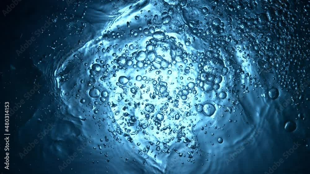 Super slow motion of bubbling water in detail. Filmed on high speed cinema camera, 1000 fps. Super slow motion of bubbling water in detail. Filmed on high speed cinema camera, 1000 fps.